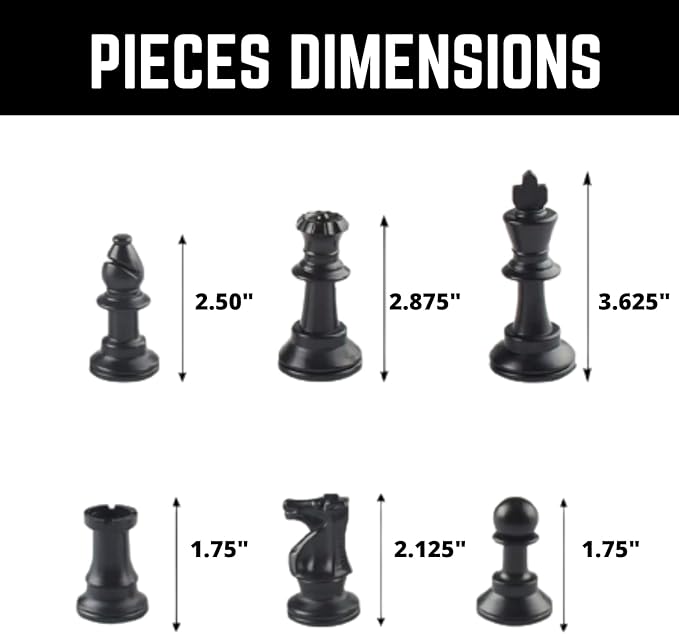 Tournament Chess Set, Portable and Professional Set with Travel Portable Plastic Tube Roll. Plastic Staunton Chess Pieces, Foldable Vinyl Chess Board. (Green, 19X19IN)