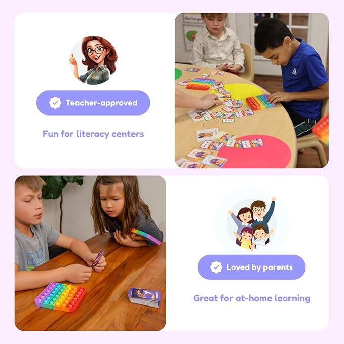 THE FIDGET GAME Unicorns vs Dragons, Fun Educational ABC Toys to Learn Alphabet, Numbers, Shapes & Colors, Interactive Learning Tools for Pre-K & Kindergarten