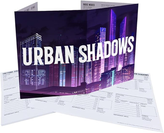 Magpie Games Urban Shadows: MC Screen & Campaign Notepads – Tabletop RPG Kit for Game Masters