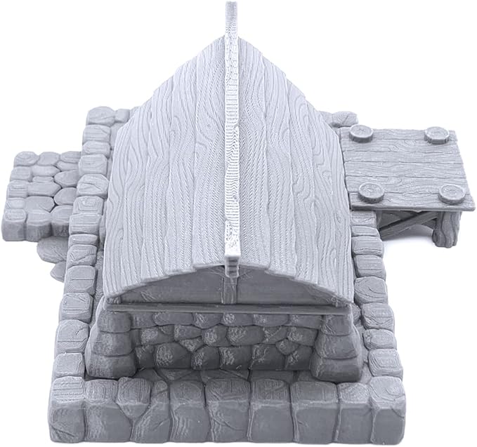 EnderToys Fishing Village Dock and Notice Board by Makers Anvil, 3D Printed Tabletop RPG Scenery and Wargame Terrain 28mm Miniatures