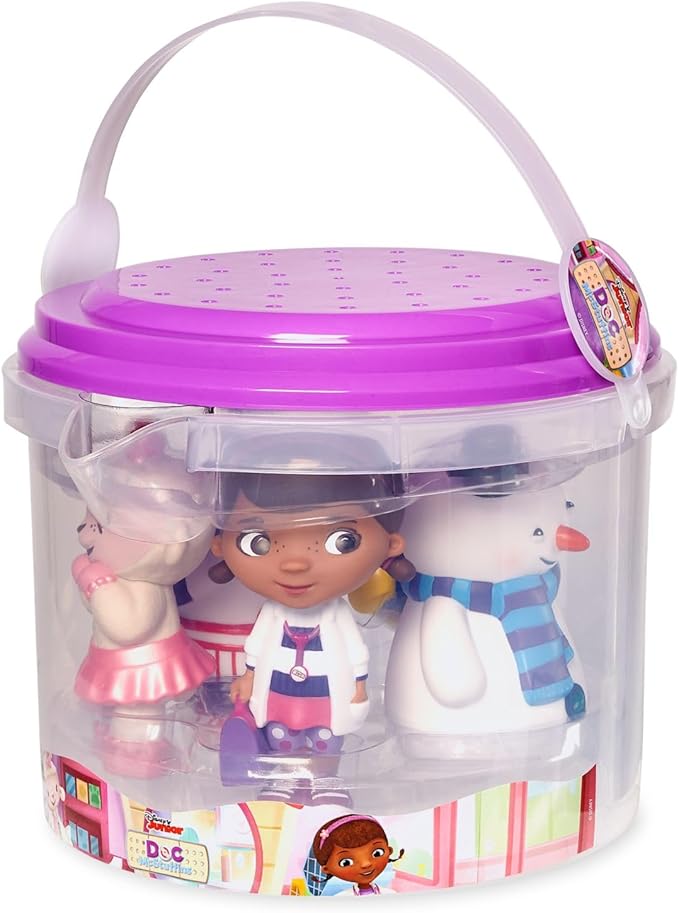 Disney Store Official Bath Set (Doc McStuffins) - Kids Bath Accessories with Beloved Disney Characters - Colorful and Fun Bath Time Essentials for Kids - Suitable for All Ages