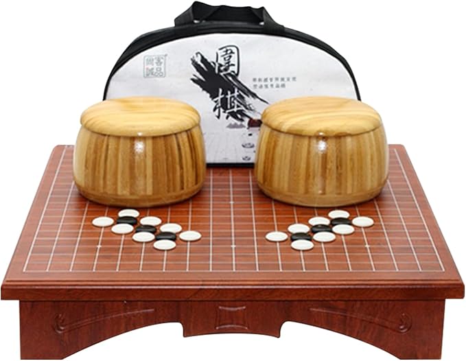 VPH Simulated Jade Double Sided Go Set Includes Board Table, Jar, and Bag