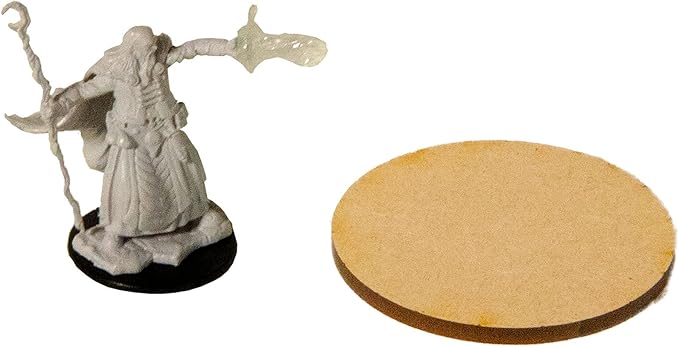 The Broken Token MDF Circle Miniature Bases - Visible & New Miniature Bases with Clear Acrylic and MDF Bases - Pack of 10 (2")
