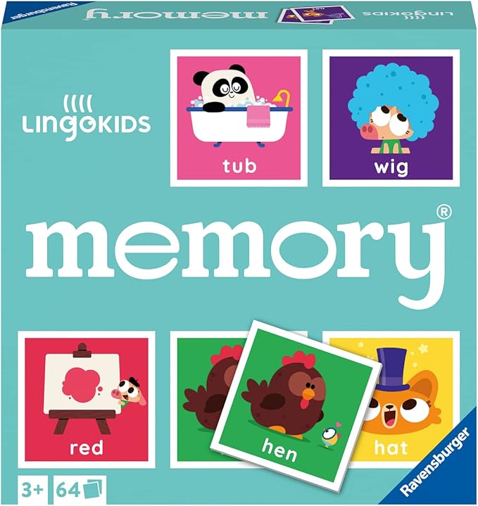 Ravensburger Lingokids Memory for Kids Ages 3 and Up – A Fun & Fast Picture Matching Game
