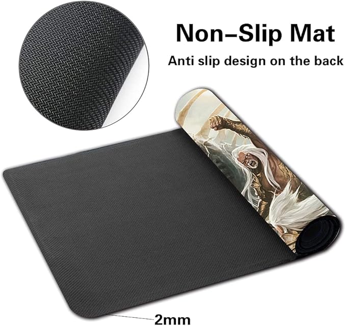 Board Game TCG Playmat Table Mats Games Size 60X35 cm Play Mats Compatible for MTG RPG CCG Trading Card Game Mousepad (Mirrodin-Beseiged-Wurm)
