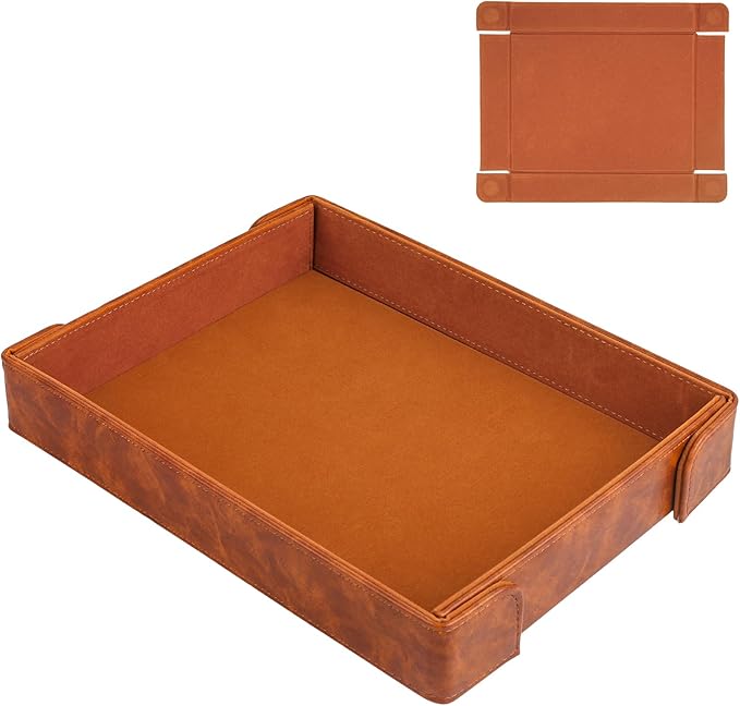 PU Leather Dice Tray Magnetic Folding Dice Rolling Mat with Felt Lining for Dice Games Portable Tabletop Board Games Tray