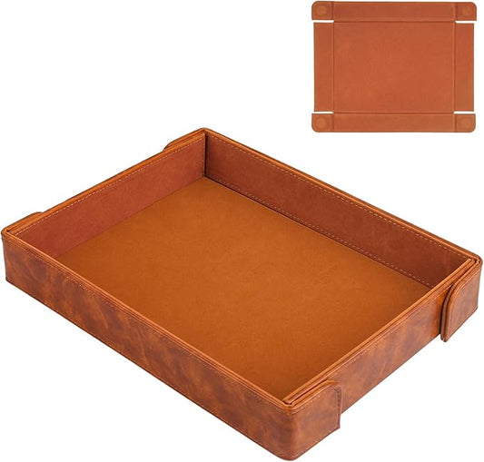 PU Leather Dice Tray Magnetic Folding Dice Rolling Mat with Felt Lining for Dice Games Portable Tabletop Board Games Tray