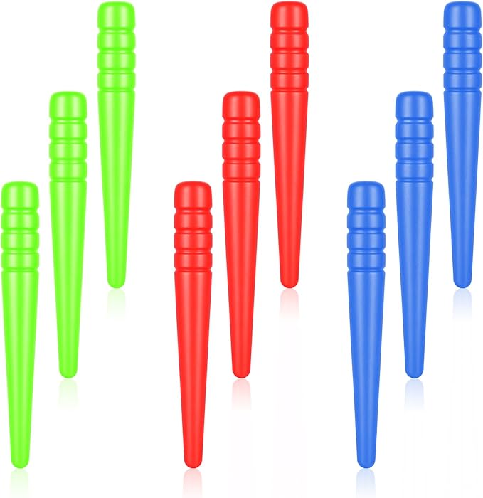 9PCS Plastic Replacement Cribbage Pegs, Cribbage Board Pins/Cribbage Board Pegs, 1/8 Inch Holes Cribbage Pins Accessories for Traditional Cribbage Board Game (Red, Blue, Green)