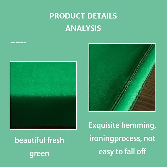 JUANJUAN Felt Game Table Cover - Foldable Green Table Cloth Poker & Dominoes Game Topper, Thickness: 2 mm