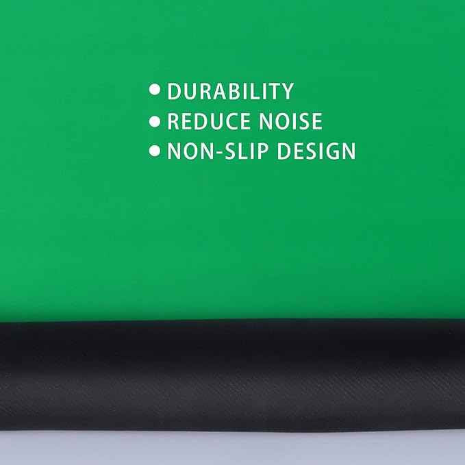 GSE Games & Sports Expert 32 x 32 Inches Rubber Anti-Slip Playmat, Mahjong, Dominoes, Poker Cards and Board Games Tabletop Cover Mat with Carrying Bag (2-Pack, Green)