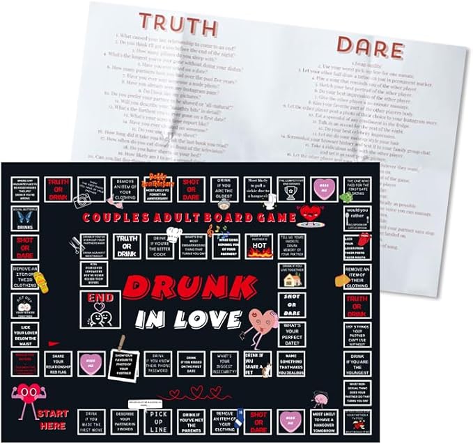 Adultopoly Board Game for Couples - Fun Date Night Card Game with Props, Adult Party Game for 2+ Players, Perfect for Couples Game Night (Modern)