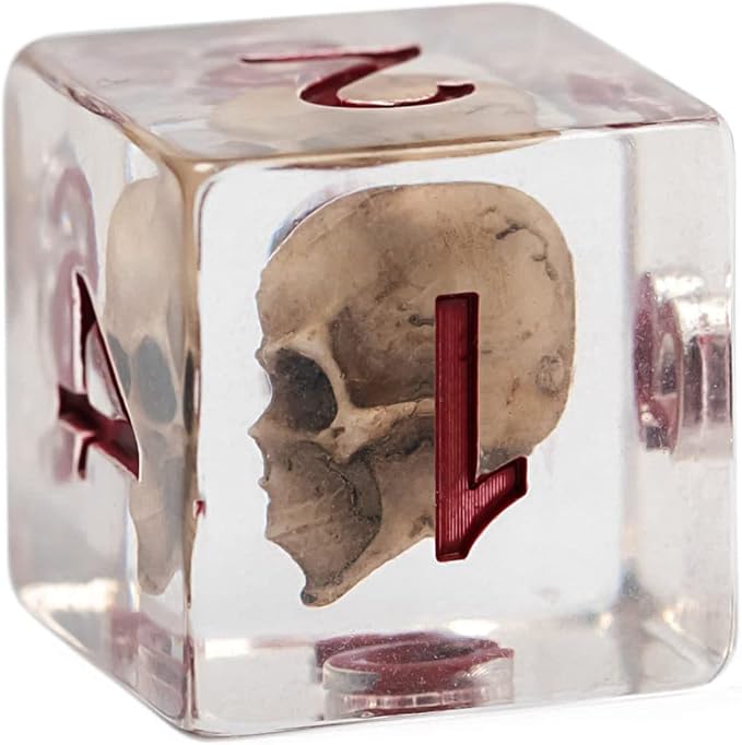 UDIXI Skull DND Dice Set, Resin D and D Dice Set Skull Dice Set D&D for RPG Dungeons and Dragons and Other Tabletop Games