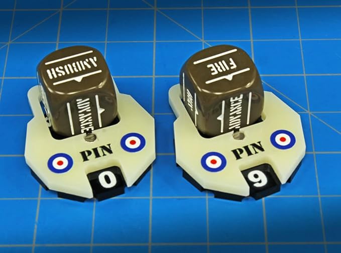 LITKO World War Two Miniature Wargames Army Pin Dial Counter | Compatible with Bolt Action | Dice Dock (Great Britain)