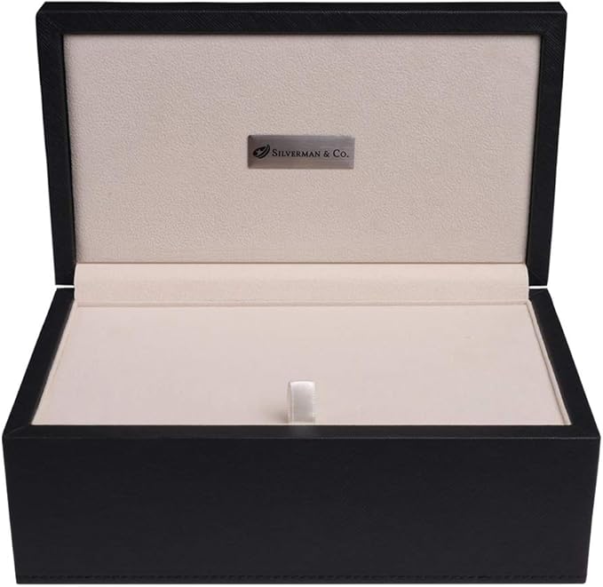 Silverman & Co. Double 9 Large Black Domino Set - Black Case