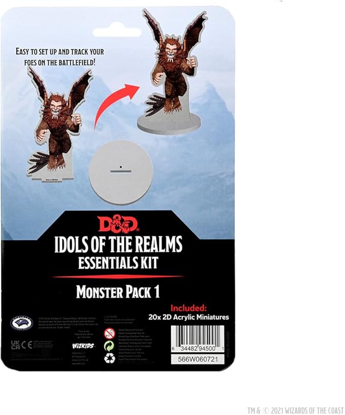 WizKids D&D Idols of The Realms: Essentials - Monster Pack - 2D Set 1