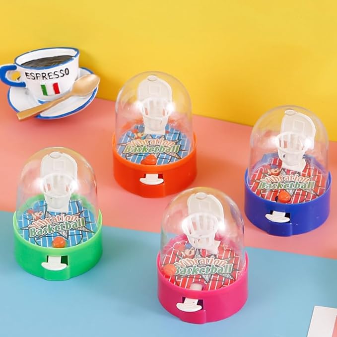 24 Pack Mini Finger Basketball Shooting Game, Basketball Party Supplies Favors Handheld Desktop Table Basketball Game Toys Fidget Game Birthday Party Decorations Supplies Random Color