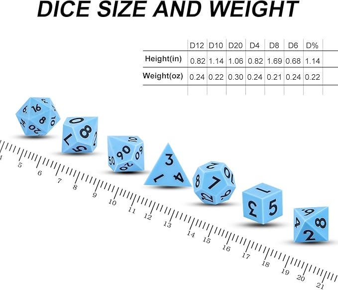 DND Dice Set Sharp Edge Dice Set 7 Piece DND polyhedral Dice Numbers with Gold Leaf Exquisite Tin Box Packaging,Ideal for Dungeons & Dragons RPG and Board Games (Blue Black)