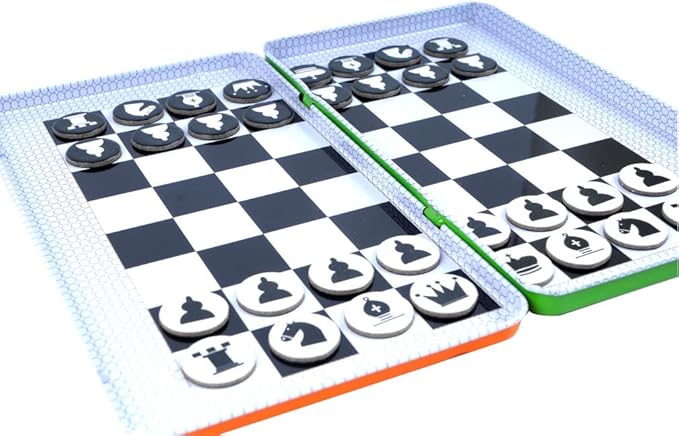 The Purple Cow- Magnetic Chess Game for kids and adults. Travel size, lightweight game for hours of fun - Portable mini game - Ideal for travelling