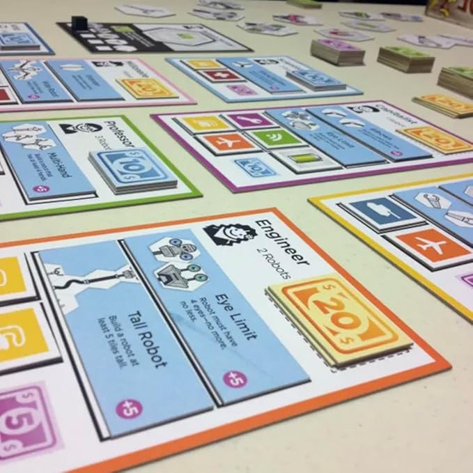 Golden Bell Studios Robots On The Line: The Game of Building and Selling Robots! Tile Game