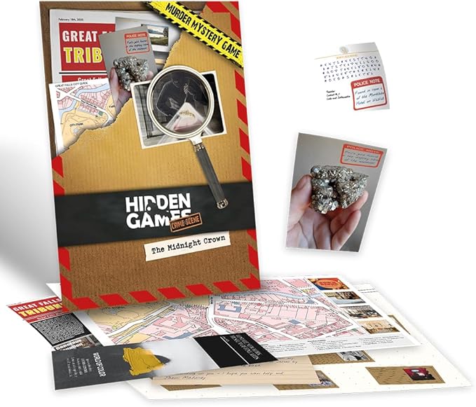Hidden Games Crime Scene - The Midnight Crown - USA - Realistic Crime Scene Game – Murder Mystery and Detective Experience