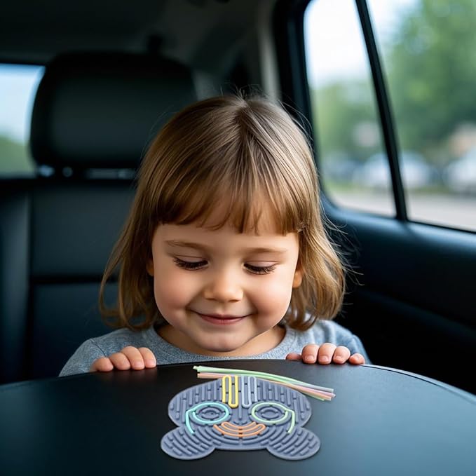 Sensory Activity Board Busy Board for Toddlers with Fine Motor Skills Development,Travel Toy for Kids 3+Years(Panda)