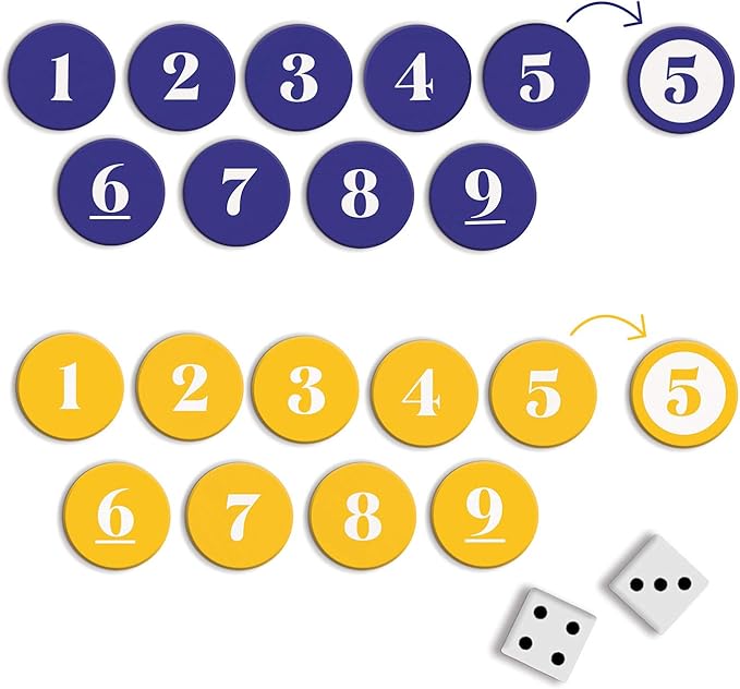 Galison Roll Out! Game – Fun, Easy to Play Dice Game for Kids, Ideal for 2 Players, Ages 6+ – Convenient Storage Tin and Instructions Included, Great Travel Activity for Kids