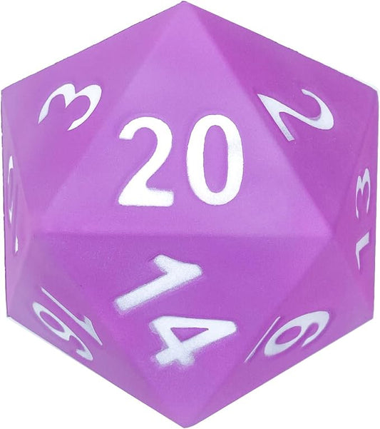 KESS Giant D20 Foam Dice: Oversized 20-Sided Dice for RPG and Collectors - 7 Vibrant Colors, Perfect for Outdoor Fun in Backyard, Pool, Beach. Ages 6+ (Purple)