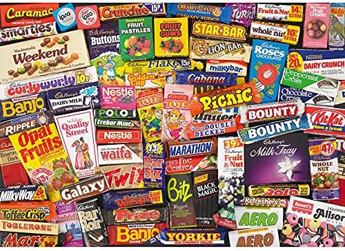 1980s Sweet Memories 1000 Piece Jigsaw Puzzle | Retro Sweets | Sustainable Puzzle for Adults | Premium 100% Recycled Board | Gibsons Games