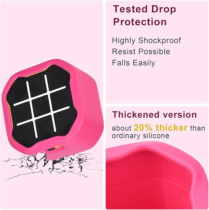 YouKnow Silicone Case Compatible with GiiKER Tic Tac Toe Bolt Game 3-in-1 Handheld Puzzle Game Console, Fidget Toys Board Games Cover for Kids and Adults (Case Only) (Pink)