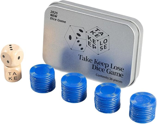 2025 Dice Game, Take Keep Lose Dice Game Set, Perfect for Board Game Party, Ideal Gift for Friends, Dad, Mom