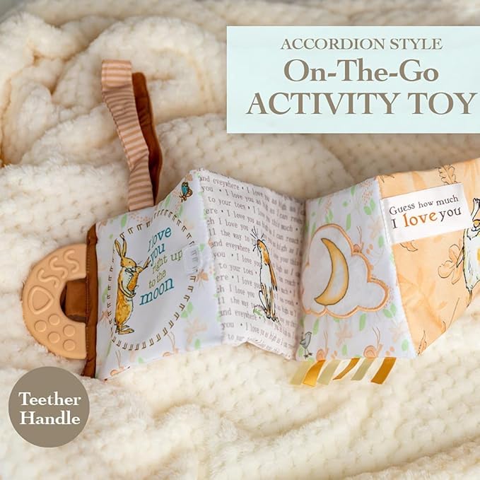I Love You to The Moon and Back Gift Set with Guess How Much I Love You Board Book by Sam McBratney, Nutbrown Hare Plush Bean Bag, On-The-Go Activity Learning Toy, and Book Bag (a Timeless Classic)