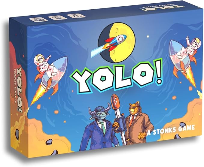 YOLO! A Hilarious Card Game with Meme Stocks, Calls, Puts & Infinite Money – for Adults, Teens, Parties, Fun Gifts, Game Nights (2-5 Players)