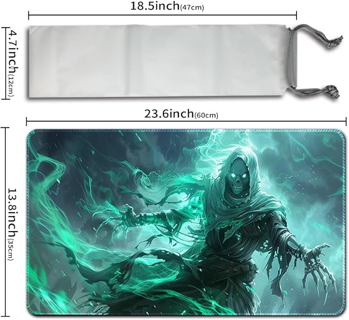 MTG Playmat 23.6x13.8 Inch Board Game Card Game Trading Card Game Mat Mouse Pad TCG Game Mat Stitched Edge Smooth Surface Rubber Base for Board Games,Card Showdown. (Mt148)