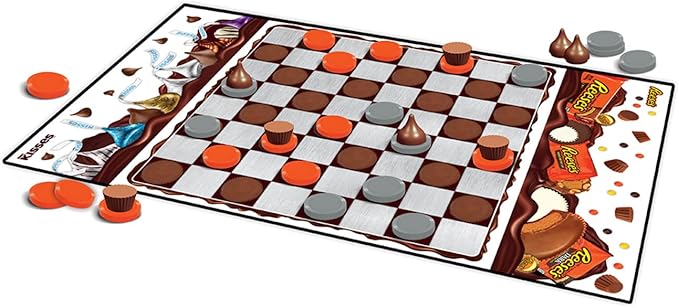 MasterPieces Family Game - Hershey - Kisses vs. Reese's Checkers - Officially Licensed Board Game for Kids & Adults