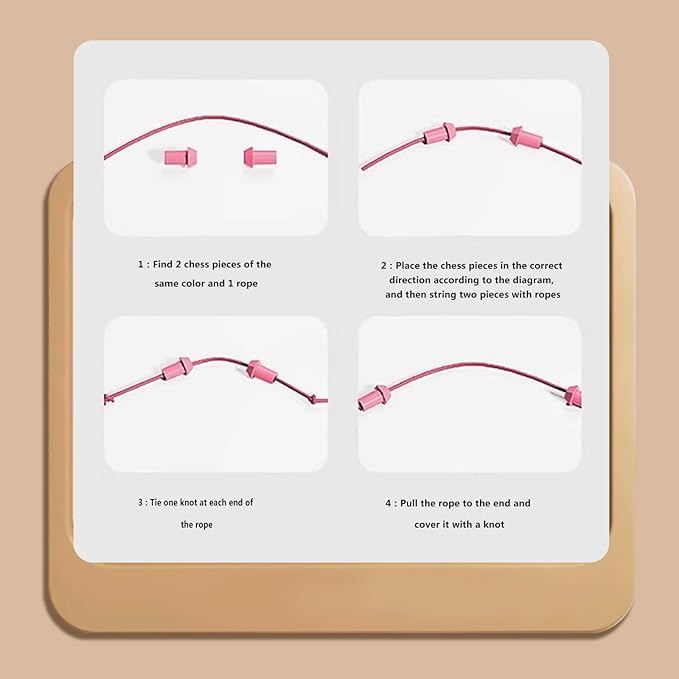 Brainy Knots Puzzle Game for Kids & Adults - Mini Travel Size Family Games with 10 Knot Challenges, Perfect for Road Trips, Chess Board Enthusiasts & Juegos para Niños