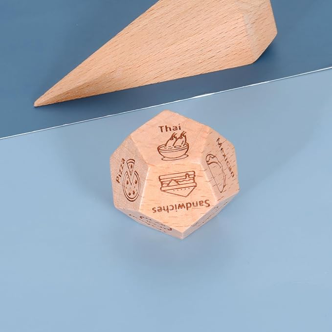 Wood Food Decision Anniversary Christmas Date Night Gifts for Couples Husband Wife Boyfriend Girlfriend Valentines Day Gifts for Him Her Wedding Birthday Gift 5th Wood Anniversary for Him Her
