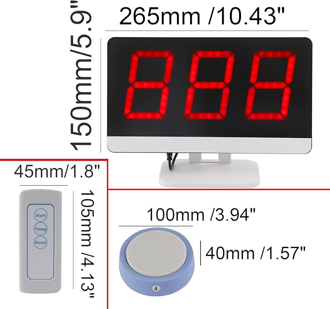 Wireless Quiz Answer Game Buzzer System Gameplay 262ft for Game Show Family Game Nights Debate Contests in Companies Offices School Contest Classroom Trivia Nights (4 Buttons Set)