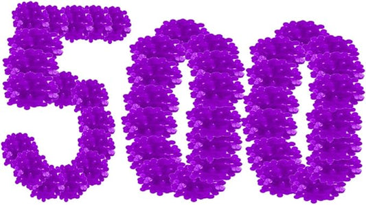 Regal Bingo Plastic Bingo Chips 500 Pcs - Clear Transparent Counters Game Chips Set for Board Game - Fun Bingo Night - 3/4 Inch Purple Color
