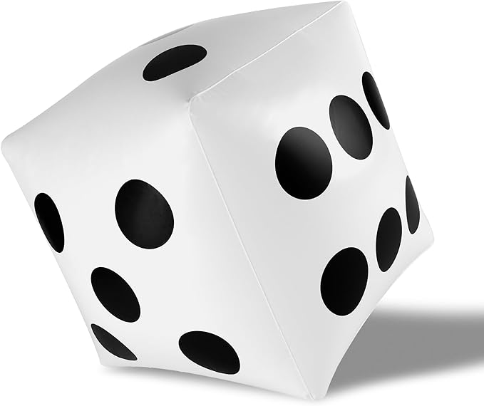 Super Z Outlet 13 inch Giant Inflatable Dice Toys for Pool Games, Outdoor Beach Party (Pack of 2)