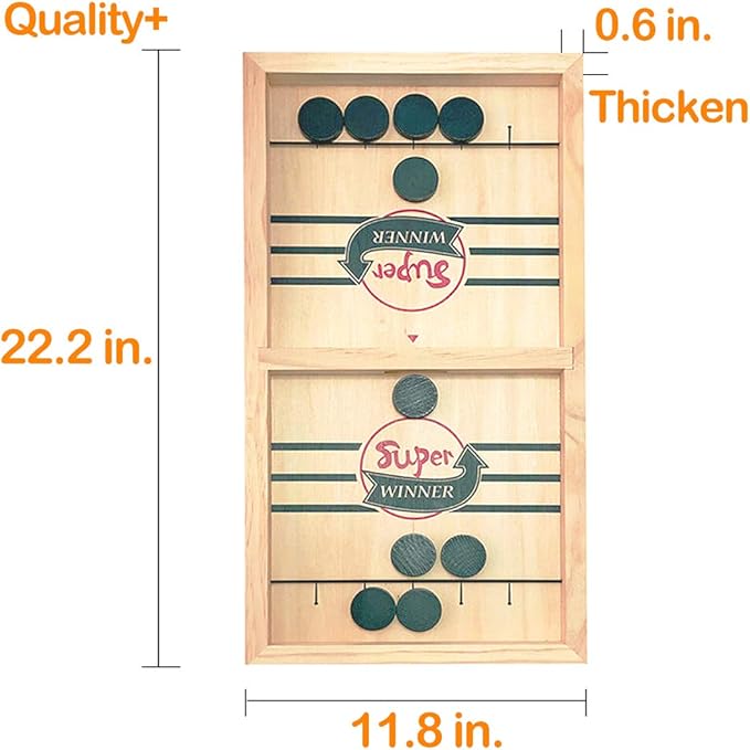 Fast Sling Puck Game,Sling Puck Game,Super Winner Games Toy,Paced Winner Board Games Toys for Kids & Adults Large Size