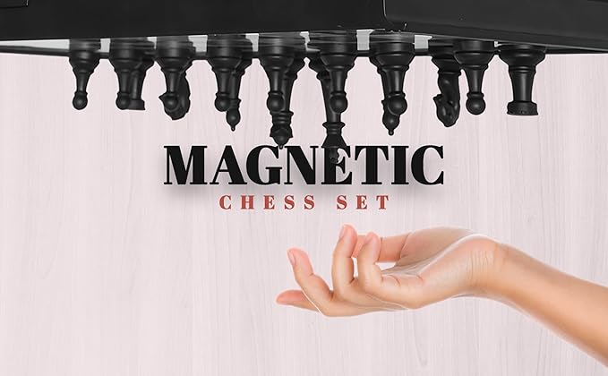 Travel Chess Set Magnetic, 9.8inches Mini Lightweight Chess Set Travel, Portable Chess Board, Party Journey Family Game, Ideal Gift for Birthday and Festival, Foldable Board Storage Box