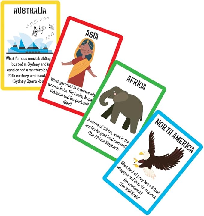 University Games Scholastic The World Travel Card Game, Perfect for Summer Learning for Kids, Learn About The World, for 2 or More Players Ages 6 and Up from