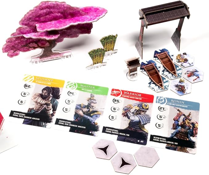 Senjutsu: Battle for Japan - Samurai Dueling Game with Miniatures and Deck Crafting, Strategy Game for Kids and Adults, Ages 14+, 1-4 Players, 15-20 Min Playtime, Made by Lucky Duck Games