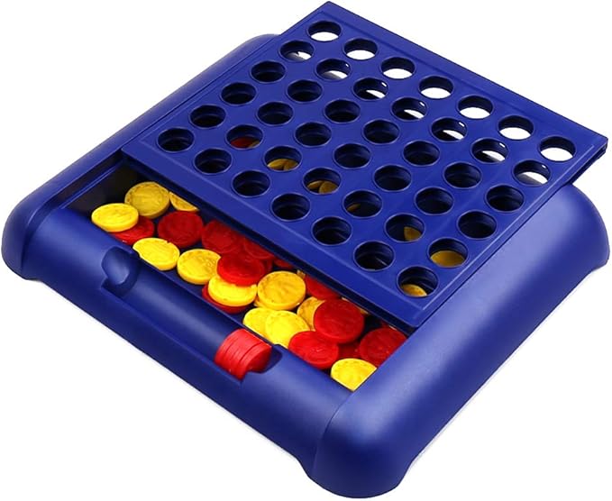 IAMGlobal 4 in a Row, 2 Pack Board Games, Four in a Row Game, Travel Size Line Up 4, Classic Family Toy for Kids and Family for Fun (2 Pcs)