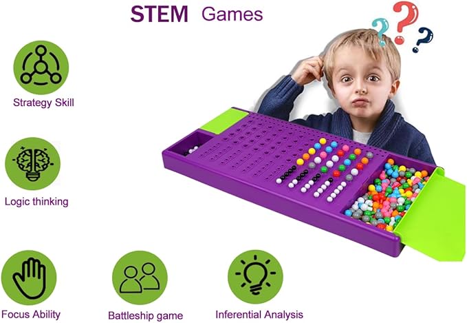 Game Code Breaking Family Board Game Code Breakers STEM Game Brain Exercise Logic Development Toys for Kids Ages 8 + and Adults Purple…