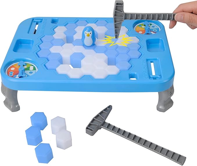 SS Save Penguin On Ice Game, Penguin Trap Ice Break Block Board Family Game for Kids Boys Girl Toys
