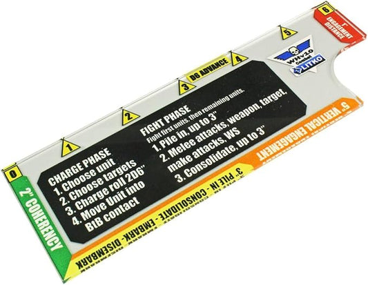 LITKO Gauge Set | Compatible with Warhammer 40K 10th Edition | Movement | Shooting | Fight | Close Combat | WH40K Templates (6-inch Combat Gauge)