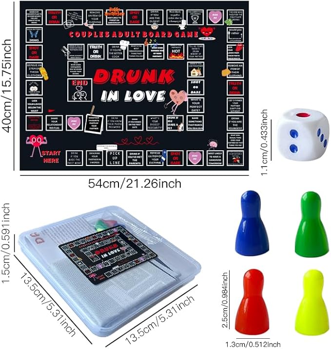Adultopoly Board Game for Couples - Fun Date Night Card Game with Props, Adult Party Game for 2+ Players, Perfect for Couples Game Night (Modern)