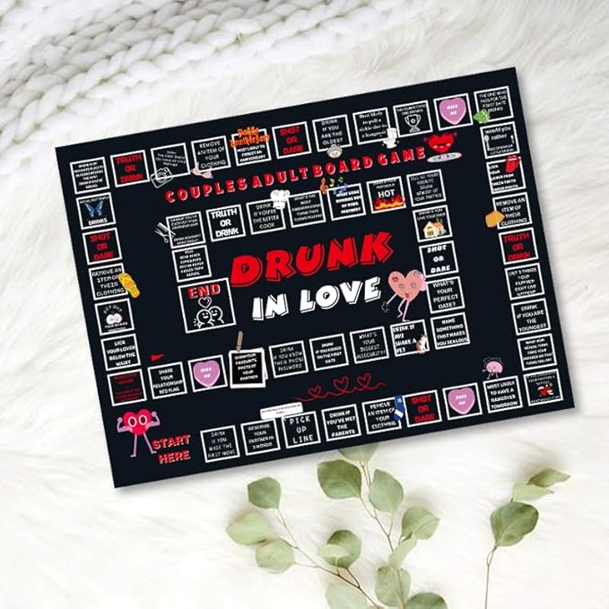Adultopoly Board Game for Couples - Fun Date Night Card Game with Props, Adult Party Game for 2+ Players, Perfect for Couples Game Night (Modern)