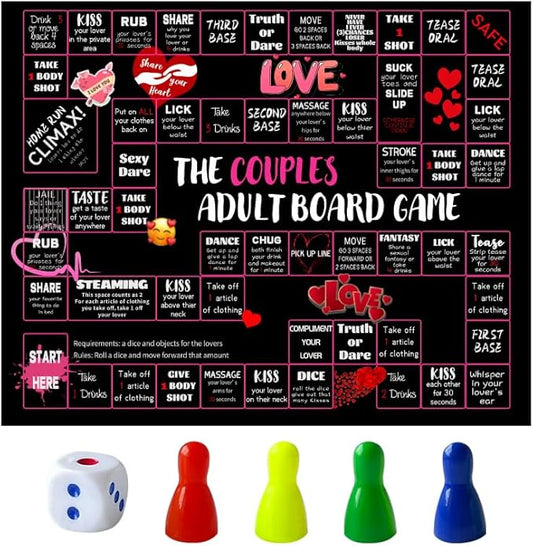 Adultopoly Board Game for Couples - Fun Date Night Card Game with Props, Adult Party Game for 2+ Players, Perfect for Couples Game Night (Classic)